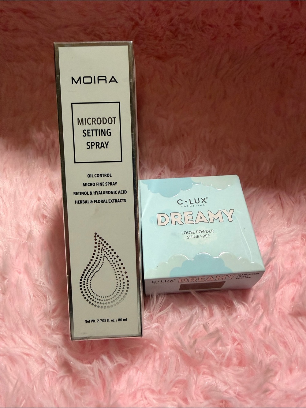 Microdot Setting Spray and Dreamy loose powder